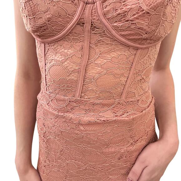 Super Sexy Lace Corset with Boning Mini Dress Bandage Medium Vamp Vixen Siren - Picture 4 of 10